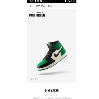 nike エアジョーダン1 SNKRS予約済み(スニーカー)