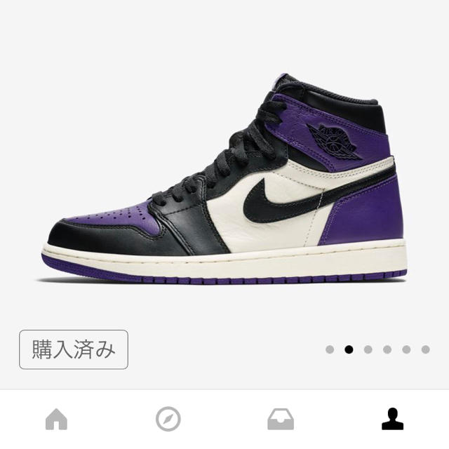 NIKE(ナイキ)のNIKE AIR JORDAN 1 COURT PURPLE メンズの靴/シューズ(スニーカー)の商品写真