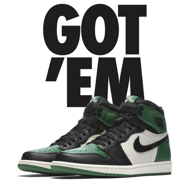 新品 Nike Air Jordan 1 green 25.5