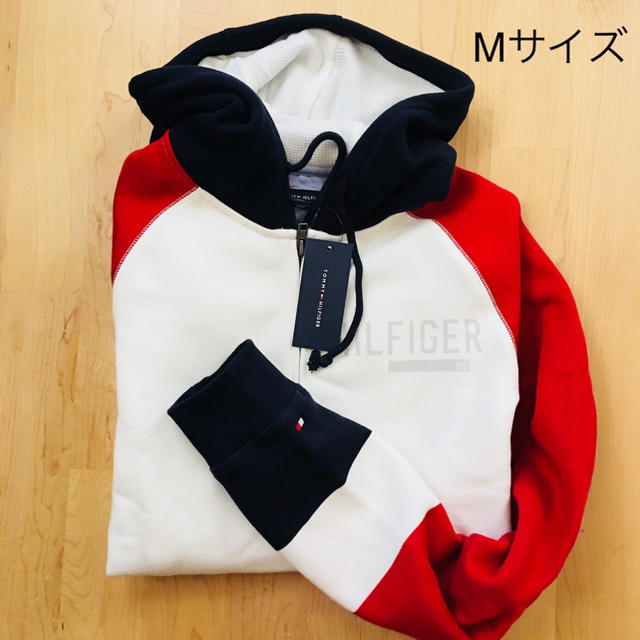 TOMMY HILFIGER(トミーヒルフィガー)の★Tommy Hilfiger【M】90‘sリバイバル復刻版ロゴパネルフーディ メンズのトップス(パーカー)の商品写真