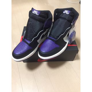 ナイキ(NIKE)のnike air jordan 1 retro court purpl(スニーカー)