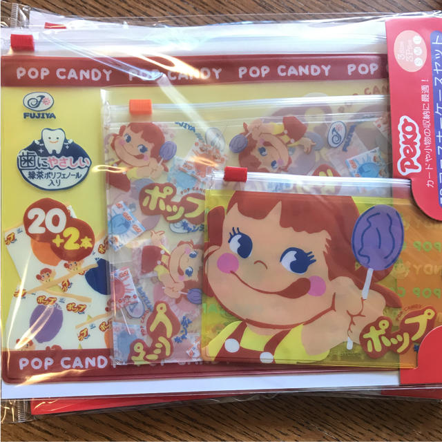 ペコちゃん 3p ファスナーケース セット ポップキャンディ エンタメ/ホビーのおもちゃ/ぬいぐるみ(キャラクターグッズ)の商品写真