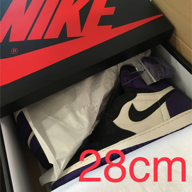 NIKE(ナイキ)のエアジョーダン1 AIR JORDAN コートパープル COURT PURPLE メンズの靴/シューズ(スニーカー)の商品写真