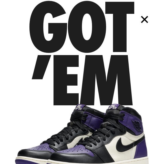 【25.5】AIR JORDAN 1 COURT PURPLE