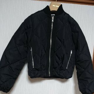 美品】 Miumiu ブルゾン ボンバージャケット ネコワッペン 猫