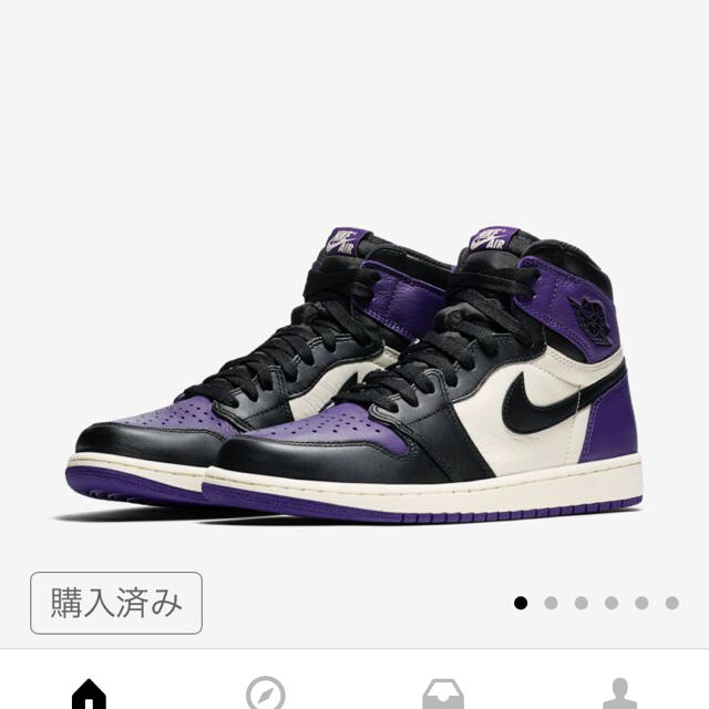 NIKE(ナイキ)のNIKE AIR Jordan 1 court purple SNKRS購入品 メンズの靴/シューズ(スニーカー)の商品写真