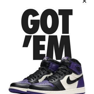 ナイキ(NIKE)のNIKE AIR Jordan 1 court purple SNKRS購入品(スニーカー)