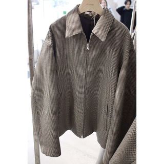 コモリ(COMOLI)の新品 AURALEE DOUBLE FACE CHECK ZIP BLOUSON(ブルゾン)