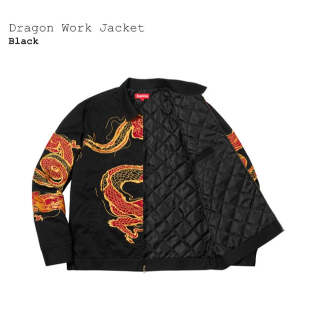 Sサイズ Supreme Dragon Work Jacket Black