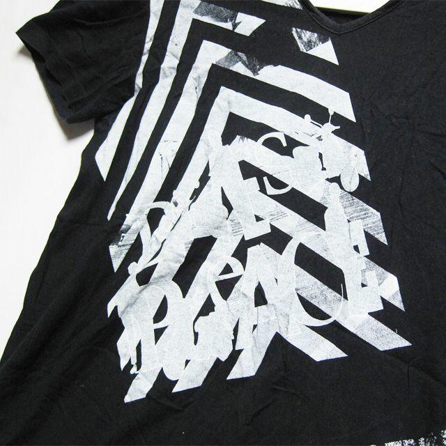 UNITED ARROWS(ユナイテッドアローズ)のコムサ系？ブランド不明のVネックTシャツ ブラック メンズのトップス(Tシャツ/カットソー(半袖/袖なし))の商品写真