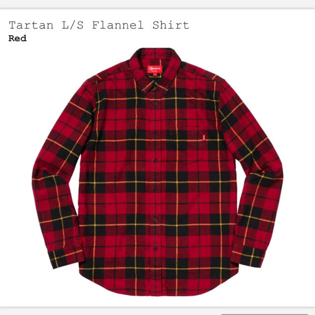 専用出品Supreme Tartan L/S Flannel Shirt Red