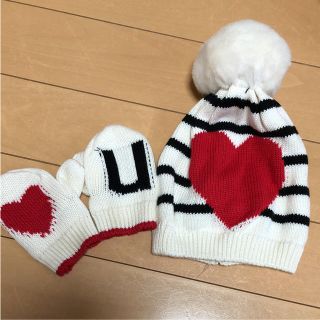 ベビーギャップ(babyGAP)のニット帽子 ニット帽 手袋 新品 ベビーギャップ(帽子)