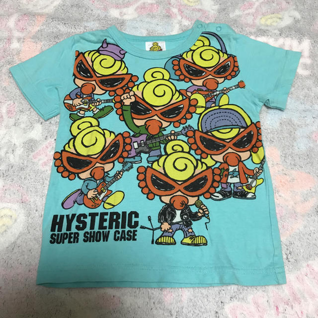 HYSTERIC MINI(ヒステリックミニ)の正規品、90cm.水色Tシャツ キッズ/ベビー/マタニティのキッズ服男の子用(90cm~)(Tシャツ/カットソー)の商品写真