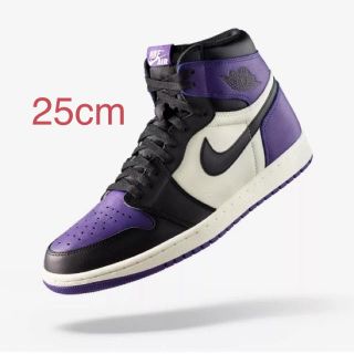 ナイキ(NIKE)の25cm nike air jordan 1 court purple(スニーカー)