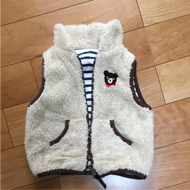 ミキハウス リバーシブルベスト 90㎝ ダブルB ミキハウス ダブルビー リバーシブル ベスト 90