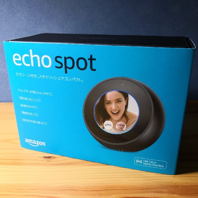 ECHO(エコー)のAmazon Echo Spot ブラック スマホ/家電/カメラのオーディオ機器(スピーカー)の商品写真