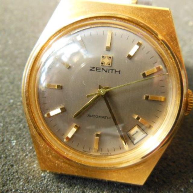 ZENITH(ゼニス)の最終値下げ　超美品　ZENITH 14KGP・cal2542PC・デイト メンズの時計(腕時計(アナログ))の商品写真