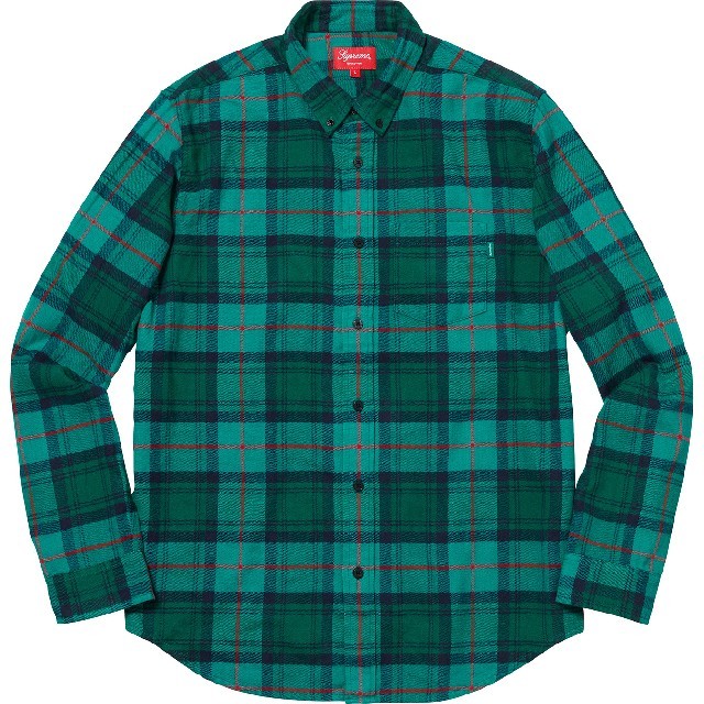 Supreme Tartan L/S Flannel Shirt Lサイズ