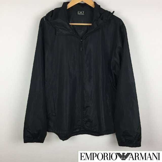 Emporio Armani(エンポリオアルマーニ)の美品 エンポリオアルマーニ 長袖ナイロンジャケット ブラック サイズL メンズのジャケット/アウター(ナイロンジャケット)の商品写真