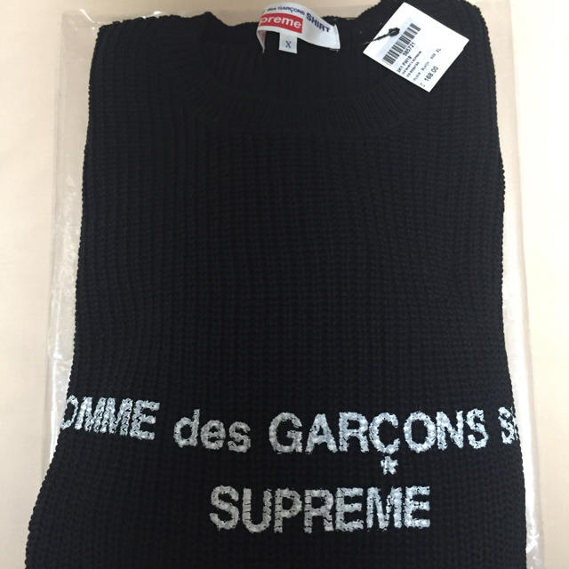 Supreme(シュプリーム)の送料込 XL Supreme CDG Sweater ブラック メンズのトップス(ニット/セーター)の商品写真