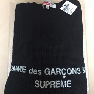 シュプリーム(Supreme)の送料込 XL Supreme CDG Sweater ブラック(ニット/セーター)