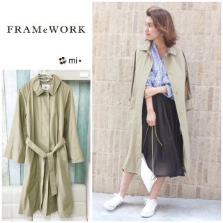 フレームワーク(FRAMeWORK)の超美品❣️FRAMeWORK N/C POPLIN ステンカラーコート 38(ロングコート)