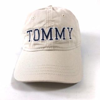 トミーヒルフィガー(TOMMY HILFIGER)のトミーヒルフィガー キャップ 英字ロゴ 刺繍 ベージュ 新品 180726(キャップ)