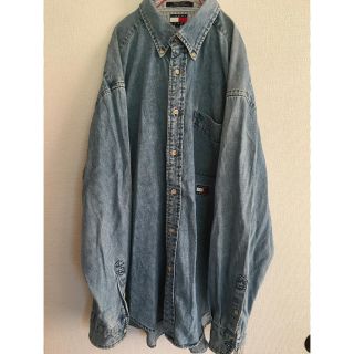 トミーヒルフィガー(TOMMY HILFIGER)のused 90'S トミーヒルフィガー デニムシャツ♡オーバーサイズ(シャツ)