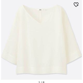 ユニクロ(UNIQLO)のUNIQLO ユニクロ ドレープブラウス オフホワイト(シャツ/ブラウス(長袖/七分))