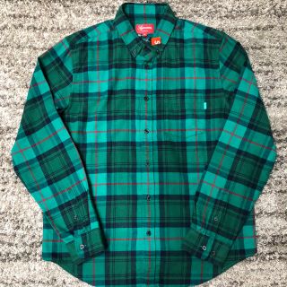 シュプリーム(Supreme)の緑 M supreme tartan L/S flannel shirt シャツ(シャツ)