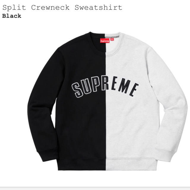 supreme split crewneck sweatshirt Lサイズ