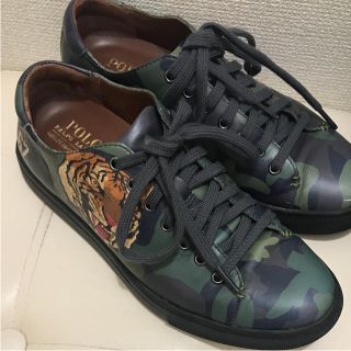 ポロラルフローレン(POLO RALPH LAUREN)のPOLOラルフローレン・レザーJermainロゴスニーカー(スニーカー)