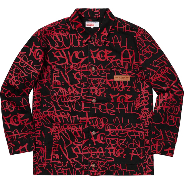 クーポン対象外】 Supreme&CDG - Supreme printed coat chore canvas G