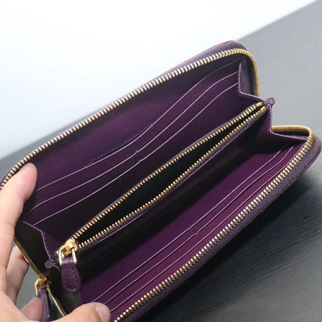 プラダ紫長財布 お買い得 値引き可能 送料無料 新品に近い