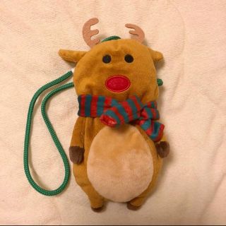 カルディ(KALDI)のクリスマス トナカイ ミニポシェット(ぬいぐるみ)