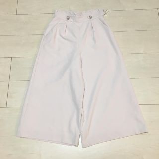 プロポーションボディドレッシング(PROPORTION BODY DRESSING)のプロポーション ピンクIラインガウチョパンツ 美品(カジュアルパンツ)