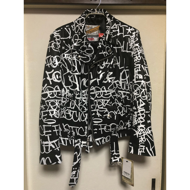 Supreme(シュプリーム)のSサイズ supreme× Comme des Garçons レザージャケット メンズのジャケット/アウター(レザージャケット)の商品写真