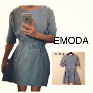 エモダ(EMODA)のEMODA♡デニム風ワンピ(ミニワンピース)