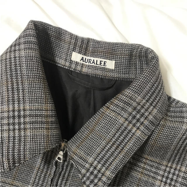 5%OFF 17aw auralee オーラリー グレンチェックブルゾン superior