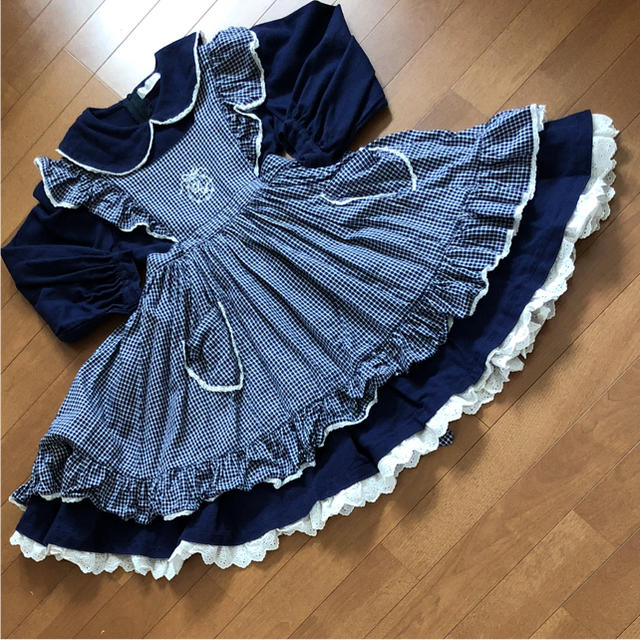 FELISSIMO(フェリシモ)のフェリシモ エプロンドレス 130 キッズ/ベビー/マタニティのキッズ服女の子用(90cm~)(ワンピース)の商品写真