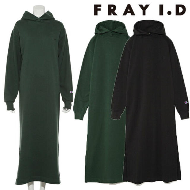 FRAY I.D(フレイアイディー)のフレイアイディー別注 チャンピオン スウェット ロングワンピース FRAY ID レディースのワンピース(ロングワンピース/マキシワンピース)の商品写真