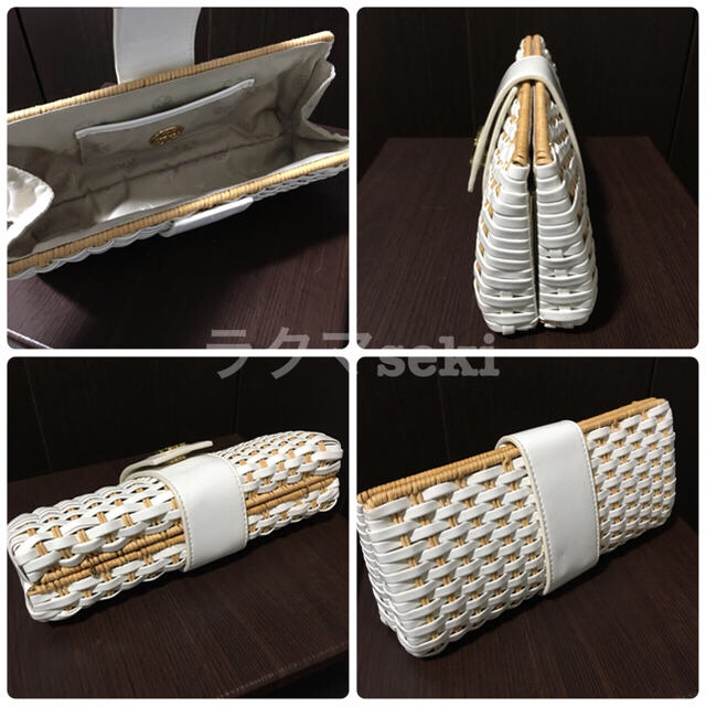 Tory Burch(トリーバーチ)のTORY BURCH トリーバーチ クラッチバッグ 白 カゴ / かご  レディースのバッグ(クラッチバッグ)の商品写真