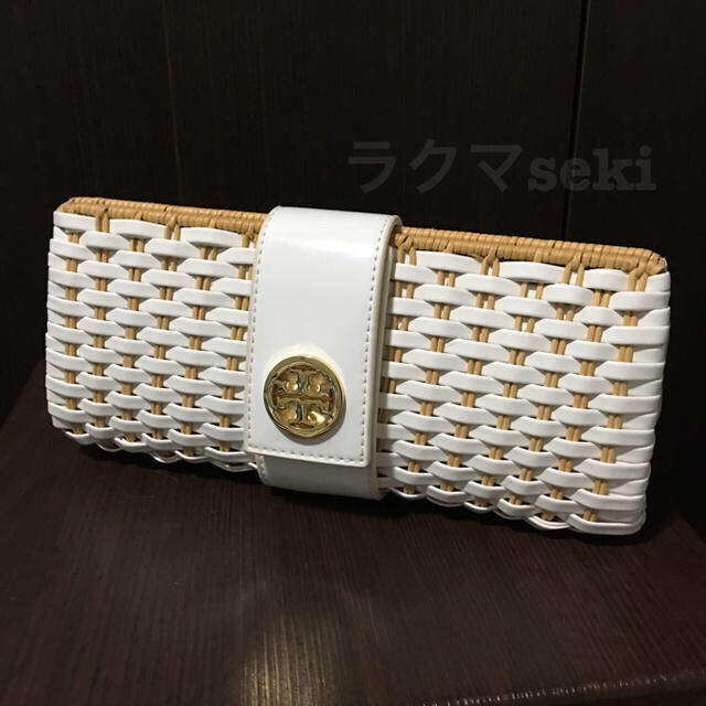 TORY BURCH トリーバーチ クラッチバッグ 白 カゴ / かご