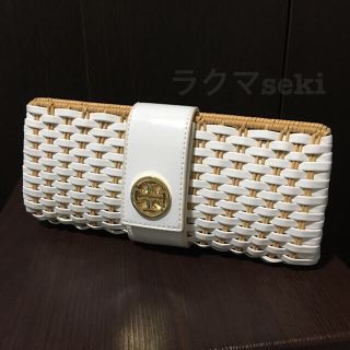 トリーバーチ(Tory Burch)のTORY BURCH トリーバーチ クラッチバッグ 白 カゴ / かご (クラッチバッグ)