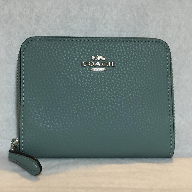 コーチ COACH ミニジップ財布 アクアマリン