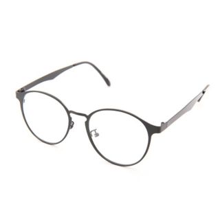 ジンズ(JINS)の新品未使用 queite 黒メタルフレーム眼鏡 UVカットレンズ(サングラス/メガネ)