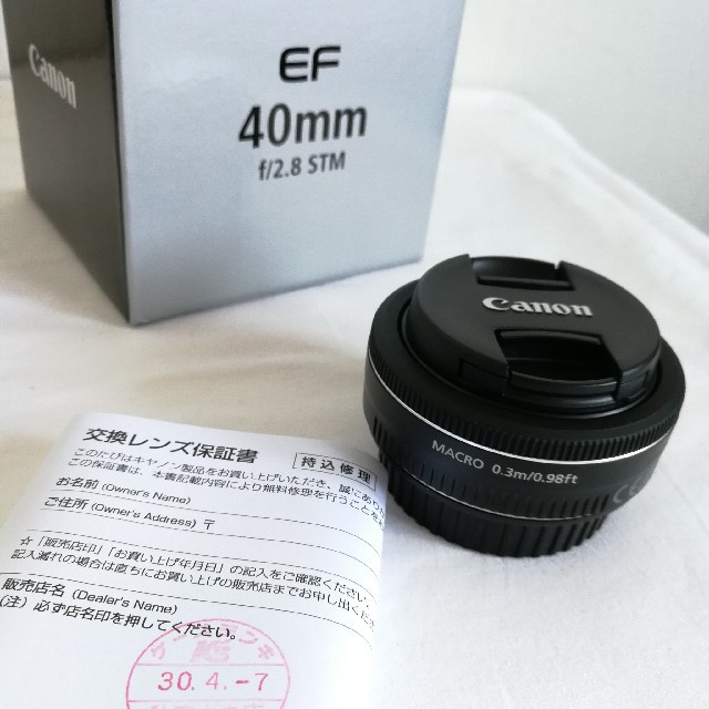 再入荷【即納】 EF 40mm f2.8 Canon フルサイズ対応 新品同様 レンズ