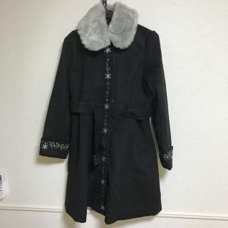 アクシーズファム(axes femme)の« マコト様専用 »axes femme ☆ 雪柄ロングコート ☆ ブラック(ロングコート)