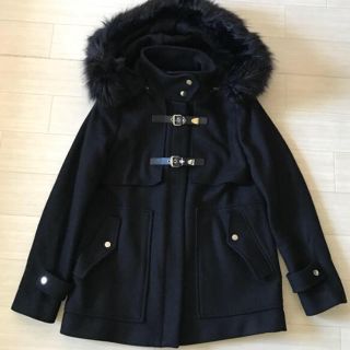 ザラ(ZARA)のZARAのファーフードダッフルコート(ダッフルコート)