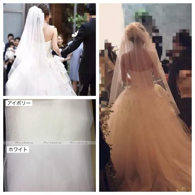  シンプル・ハリ感✾ウエディングベール✾2層・ベールダウン✾MGU レディースのフォーマル/ドレス(ウェディングドレス)の商品写真